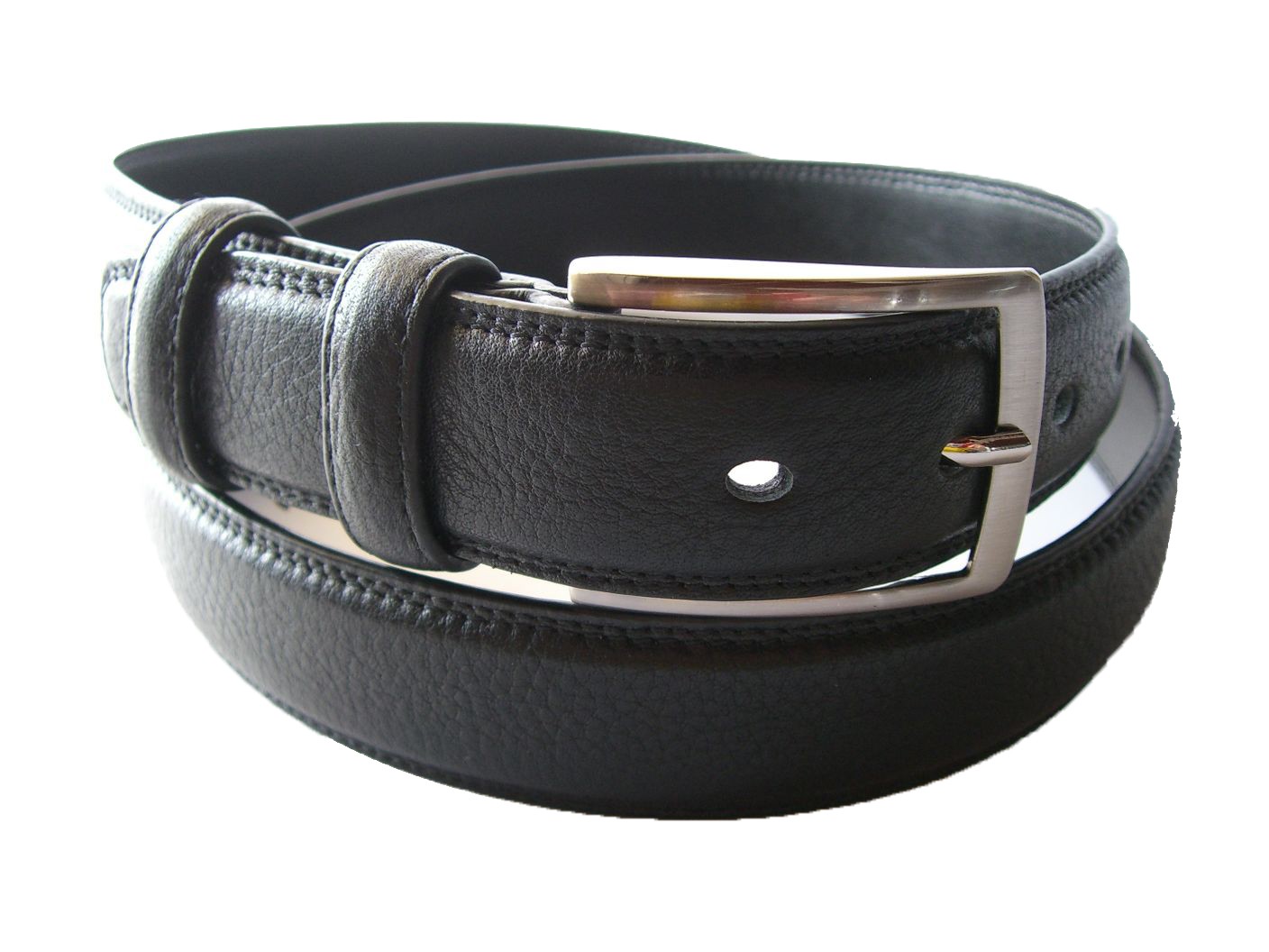 Cinturón de piel negro