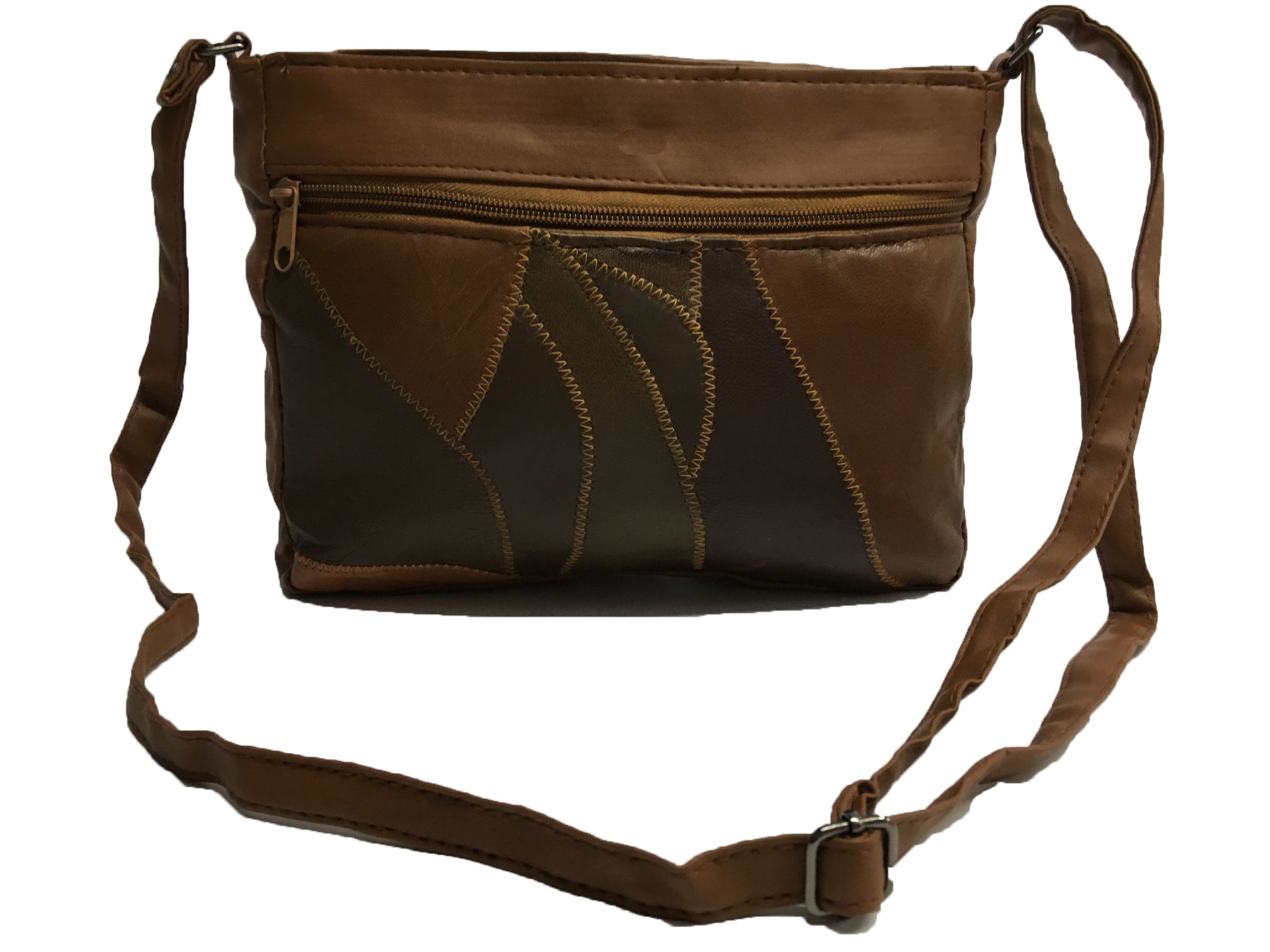 Bolso-bandolera de piel marrón