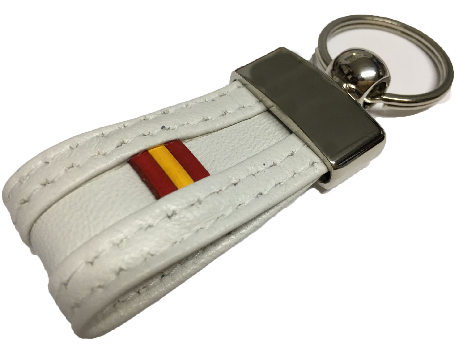 Llavero de piel bandera españa