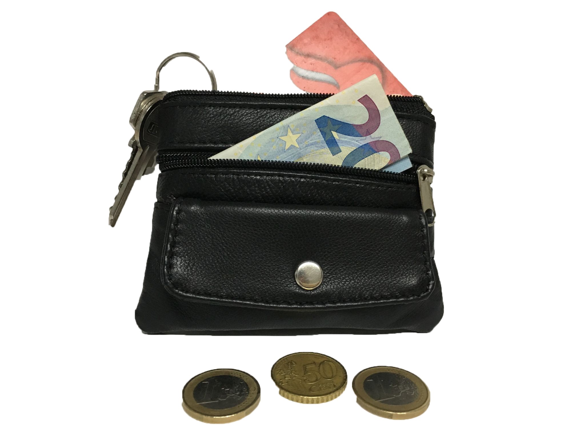 Monedero cuero pequeño para monedas