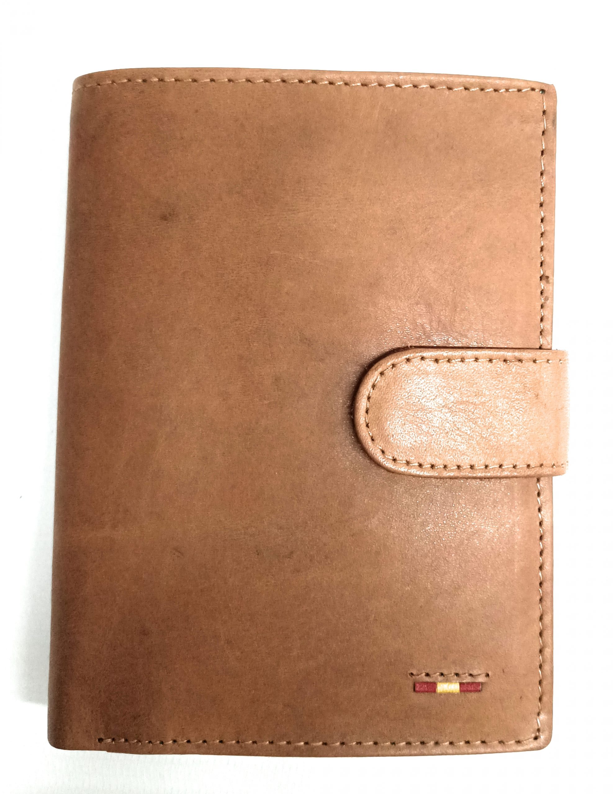 Cartera Broche Cuero Marrón