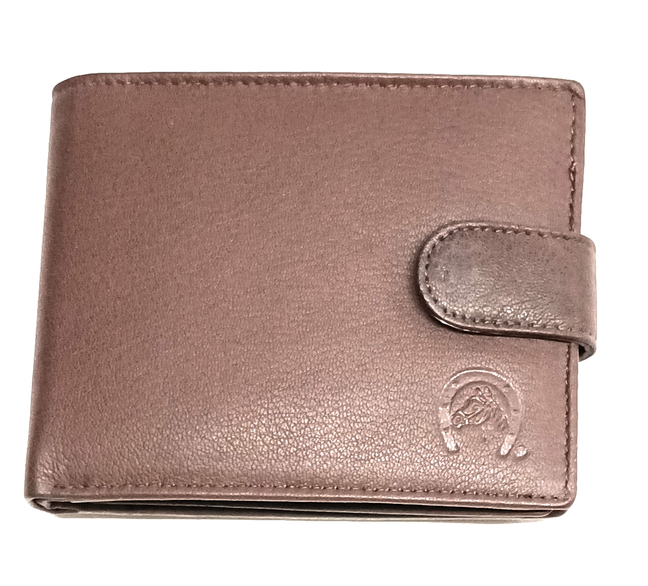 Cartera de piel marrón