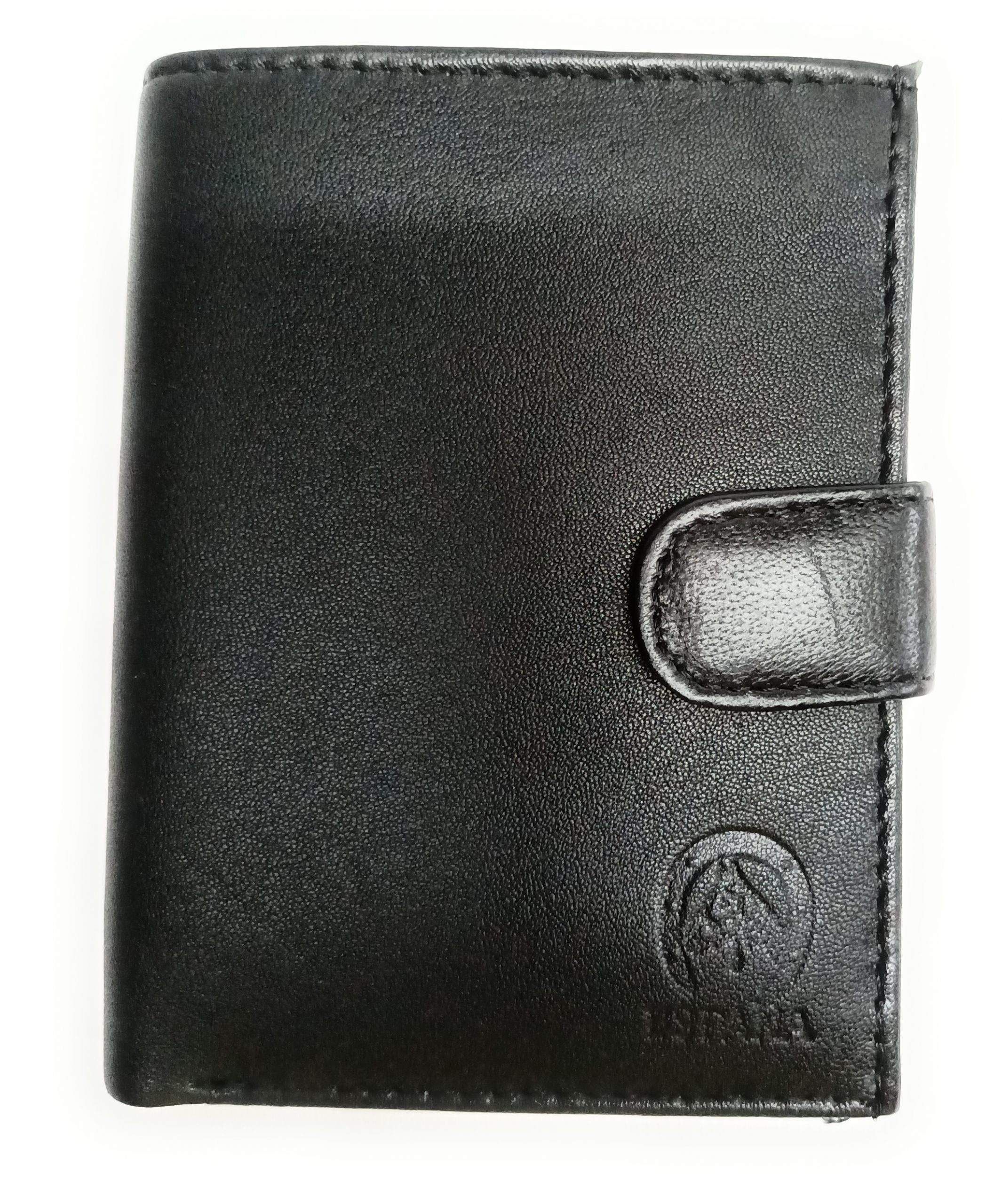 Cartera Broche Cuero Negro