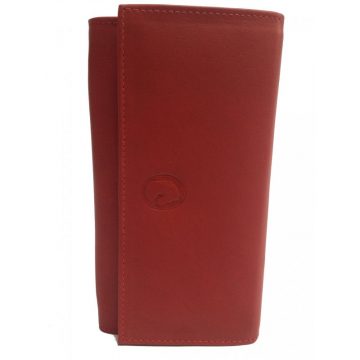 Billetero de piel rojo