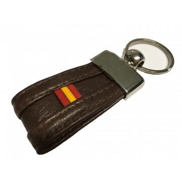 Llavero de piel bandera España