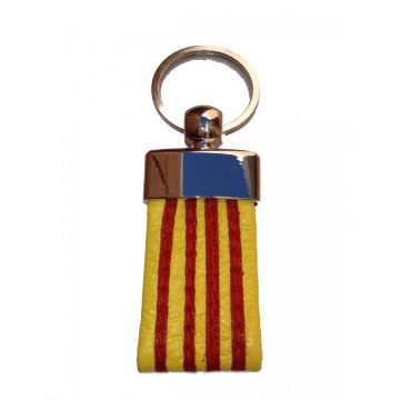Llavero de piel bandera Cataluña
