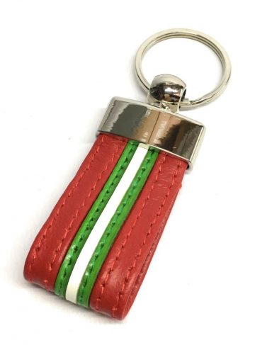 Llavero De Piel Bandera Andalucía Rojo